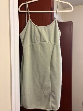 PrettyLittleThing Sage Green Mini Slip Dress